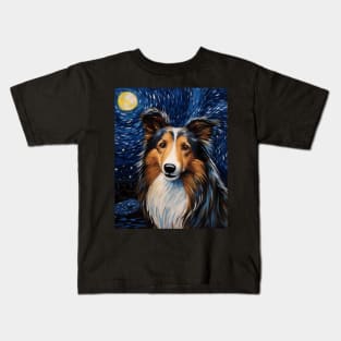 Sheltie Painting Kids T-Shirt